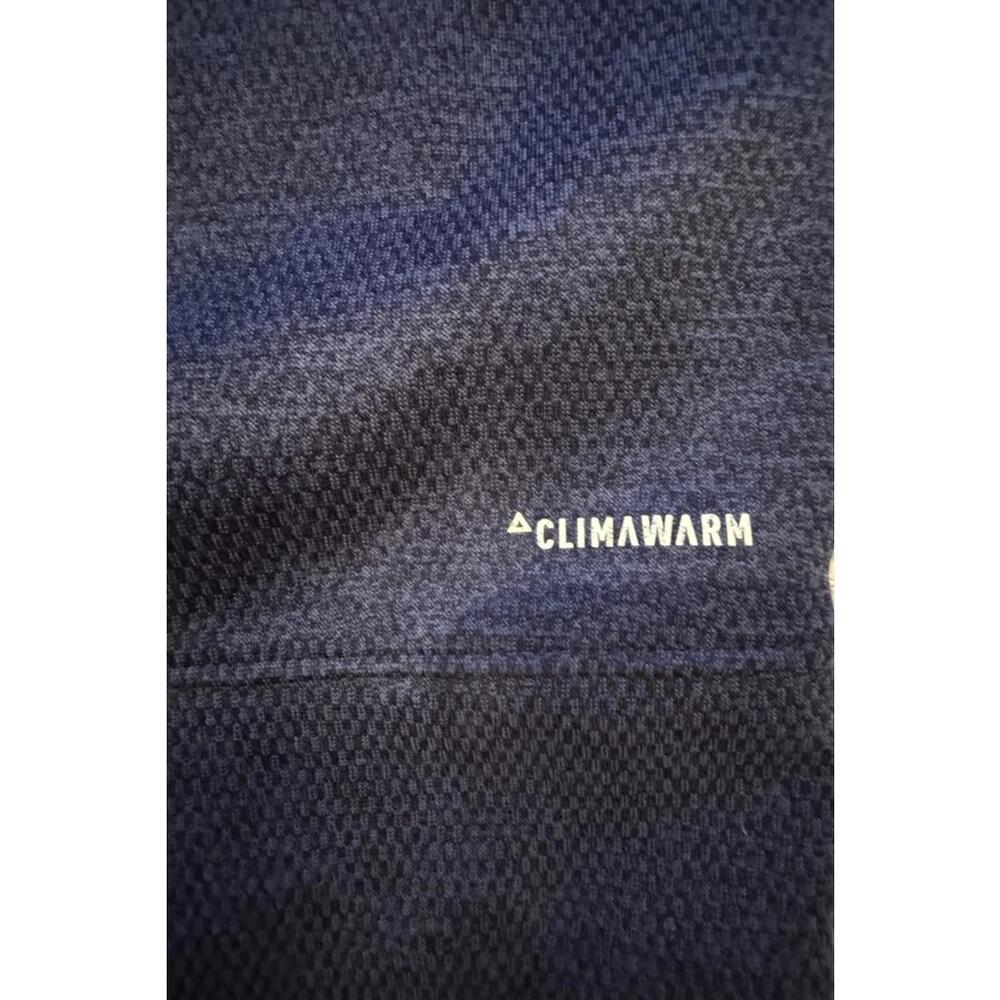 Adidas ClimaWarm Big Logo Pullover Sweatshirt Hoodie Men's Large Navy Blue - Picture 3 of 4